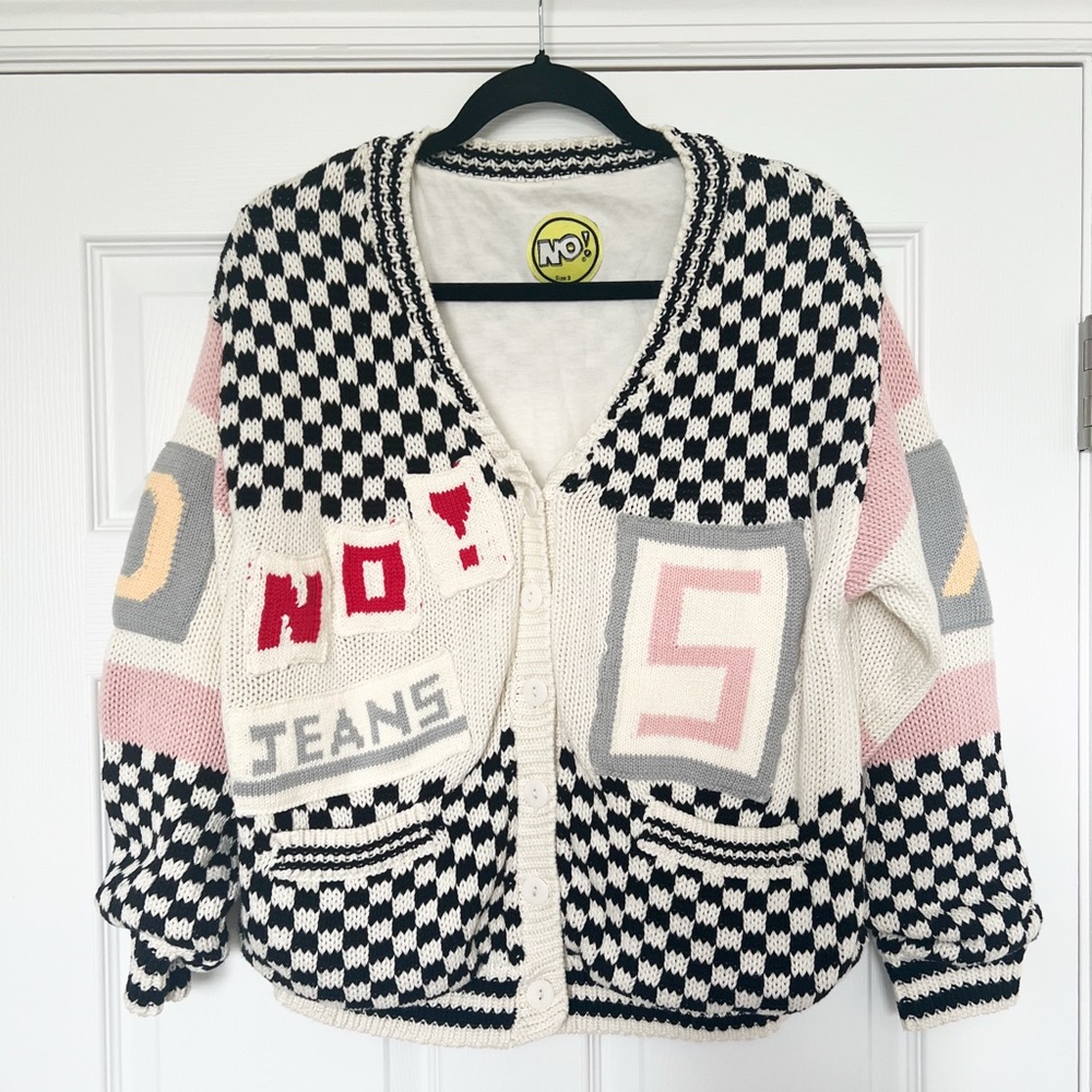 NO! Jeans Alphabet Cardigan, Size 3/Medium